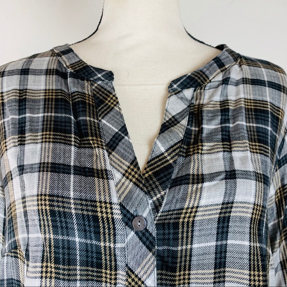 Workshop Plaid Long Sleeve Boyfriend Shirt Plus Size 1X NWT - Picture 5 of 9